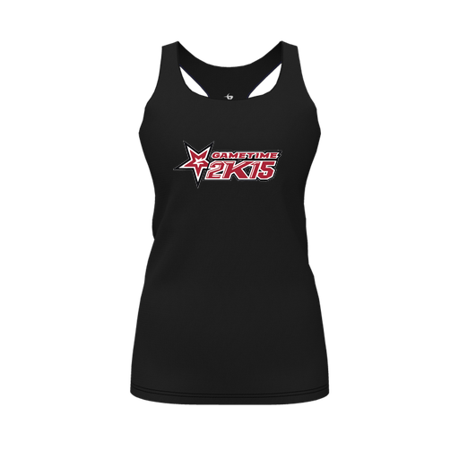 [FT0TRBBK-FYS-LOGO1] Decker Racerback Tank Top (Female Youth S, Black, Logo 1)