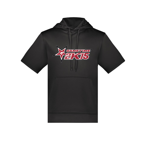 [6871.080.S-LOGO1] Men's Dri Fit Short Sleeve Hoodie (Adult S, Black, Logo 1)
