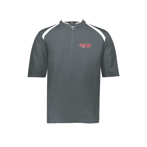 [229581-AS-GRY-LOGO1] Men's Dugout Short Sleeve Pullover (Adult S, Gray, Logo 1)