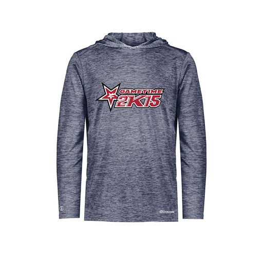 [FOLHCGNV-YS-LOGO1] Decker Youth Charge Hoodie (Youth S, Navy, Logo 1)