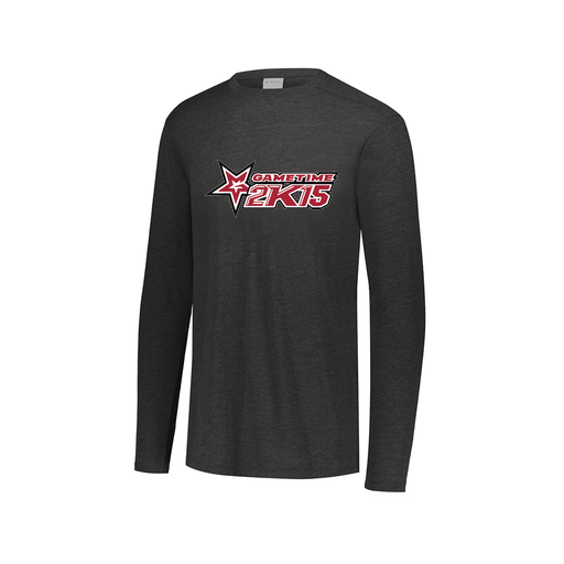 [FTLCUBBK-AXS-LOGO1] Decker Men's Tri-Blend T-Shirt - Long Sleeve (Adult XS, Black, Logo 1)