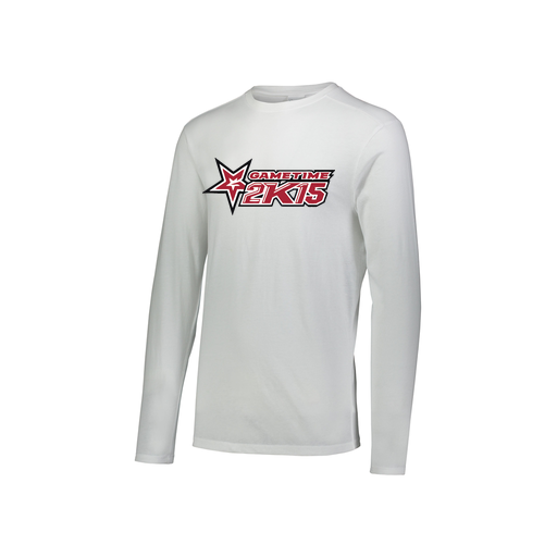 [FTLCUBWH-YS-LOGO1] Decker Youth Tri-Blend T-Shirt - Long Sleeve (Youth S, White, Logo 1)