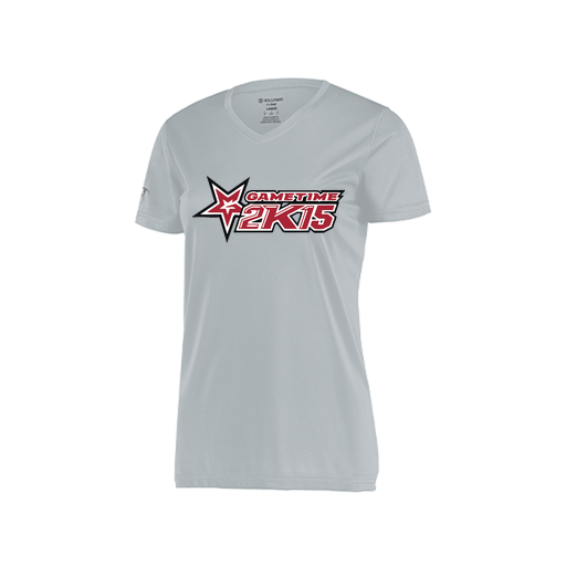 [222820.099.S-LOGO1] Ladies Movement Dri Fit Shirt (Female Adult S, Silver, Logo 1)